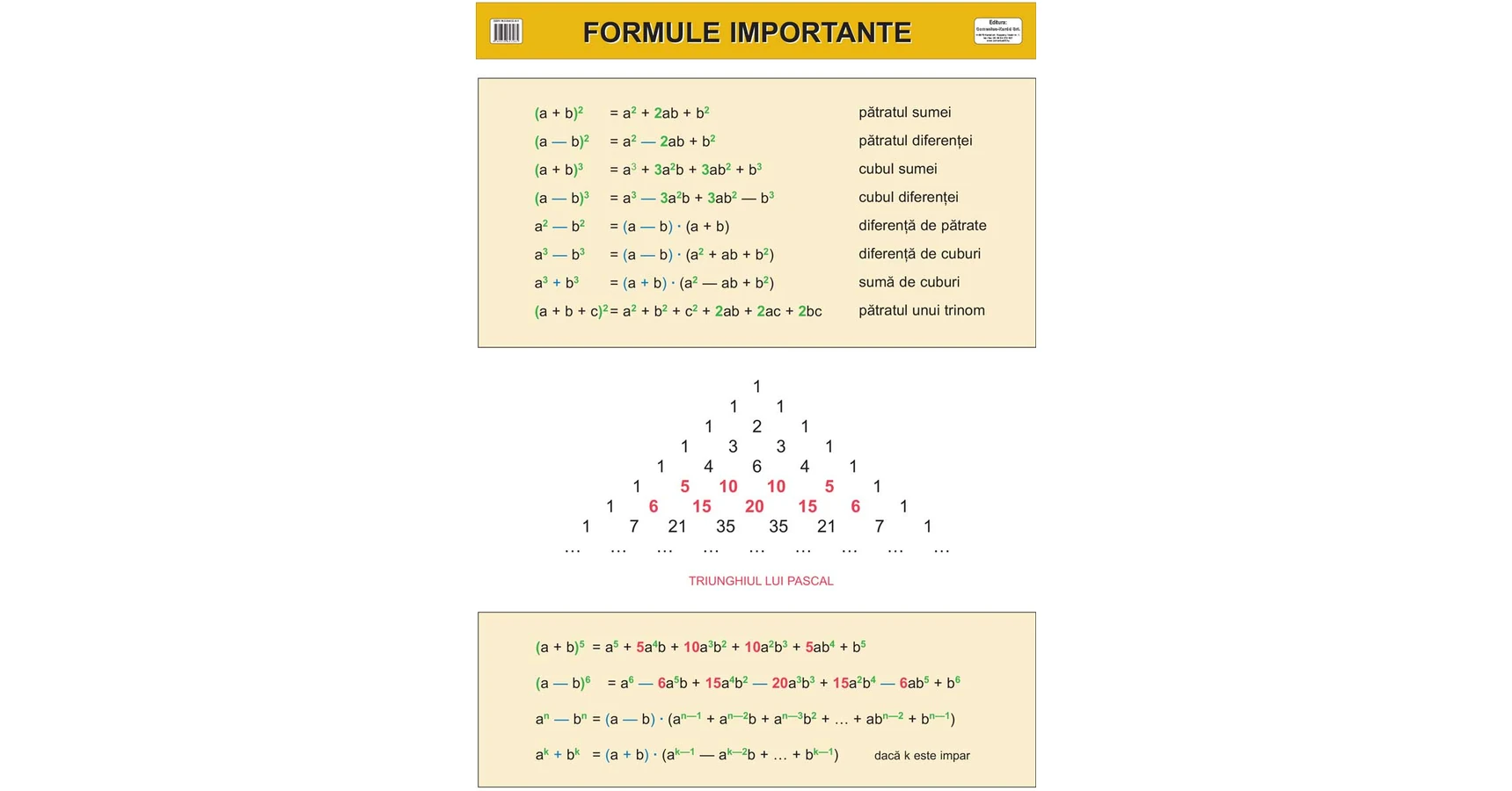 Formule importante - bdidact.ro
