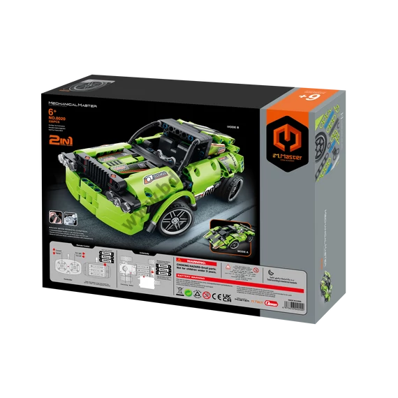 iM.Master Mașină musculară verde 2 în 1 - set de construcție - 335 de piese