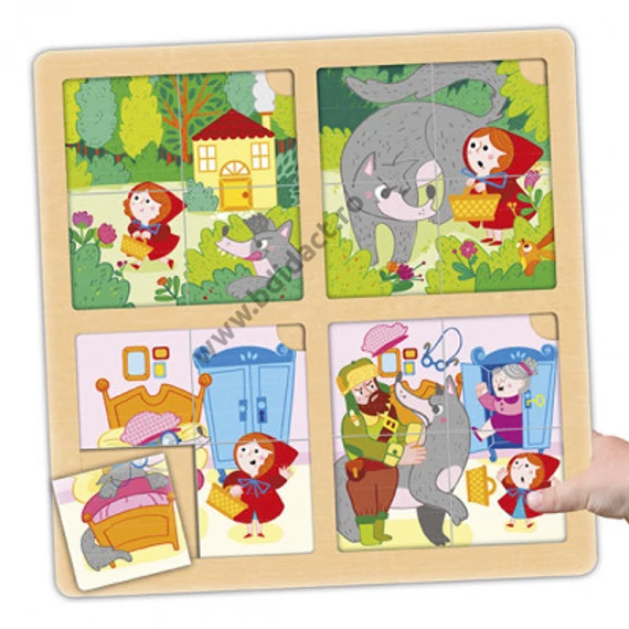 Akros - Set puzzle secvenţe: Scufiţa Roşie şi Pinocchio