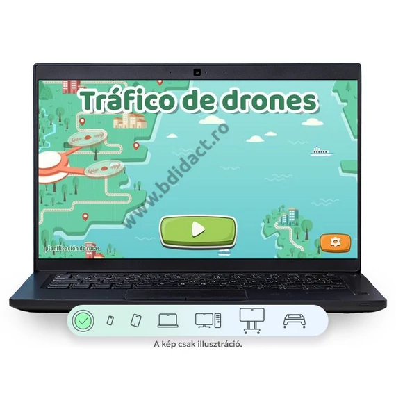 Trafic de drone - software educațional pentru programarea dronelor în limba spaniolă