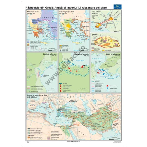 Războaiele din Grecia antică şi imperiul lui Alexandru cel Mare 120*160 cm