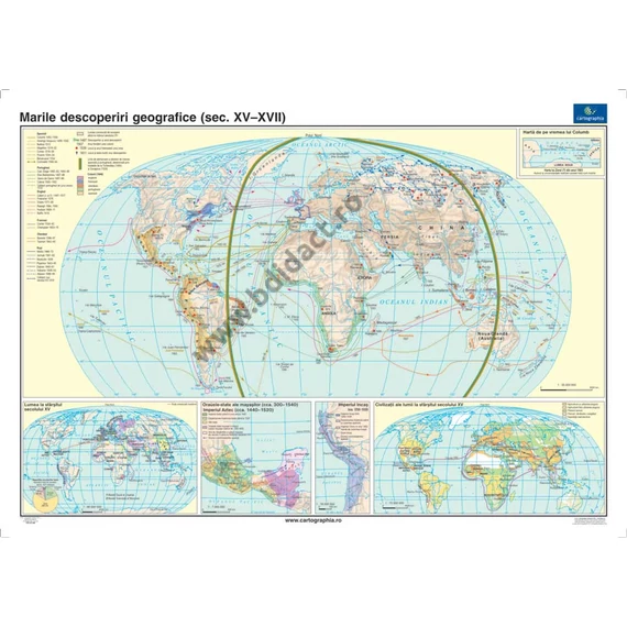 Marile descoperiri geografice (sec XV-XVII) 140*100 cm