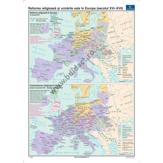 Reforma religioasă şi urmările sale în Europa (secolul XVI-XVII) 100*140 cm