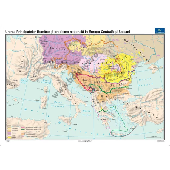 Unirea principatelor Române şi problema naţională în Europa Centrală şi Balcani 160*120 cm