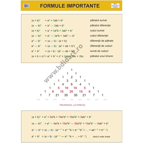 Formule importante