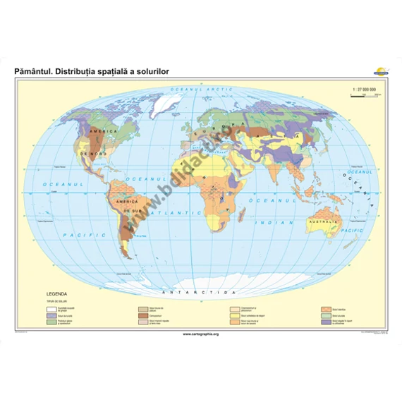 Pământul. Distribuţia spaţială a solurilor - 160*120 cm