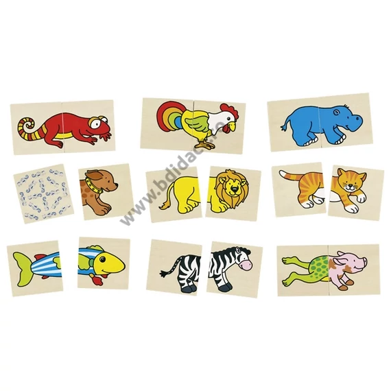 Joc de memorie, puzzle (32pcs) de potrivire a animalelor