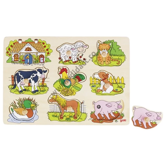 Puzzle sonor cu sunete - Animale de fermă - Goki