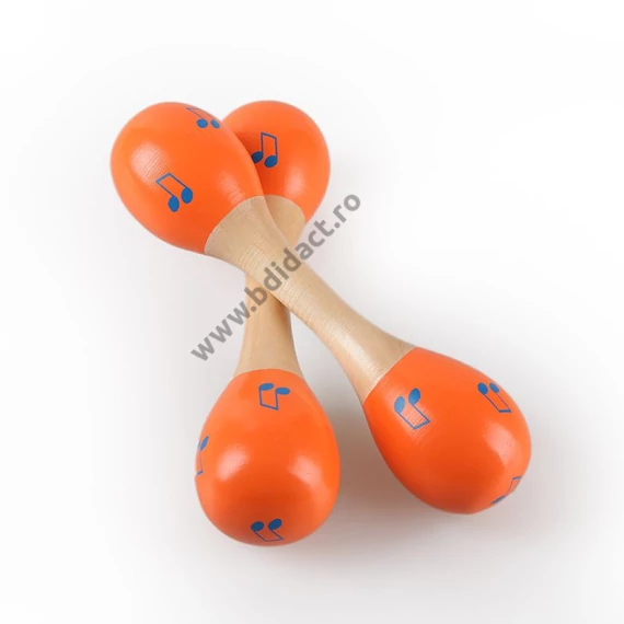 Maracas dublu din lemn 15x5 cm
