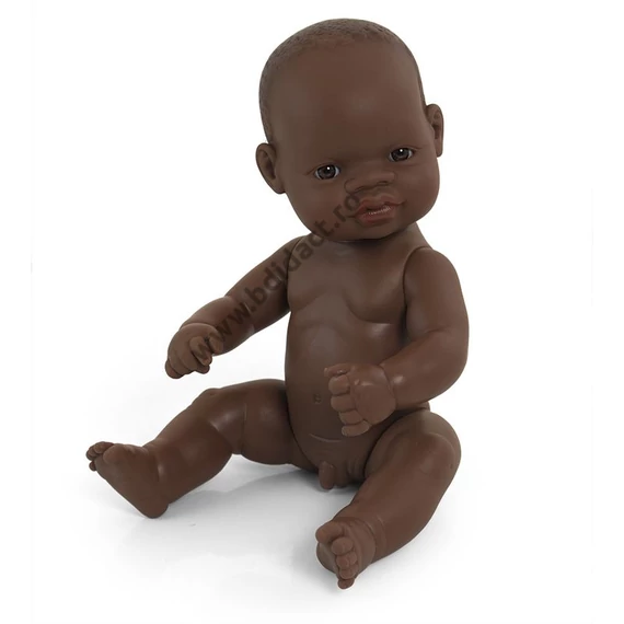 Păpușă, 32 cm, fără haine, băiat african