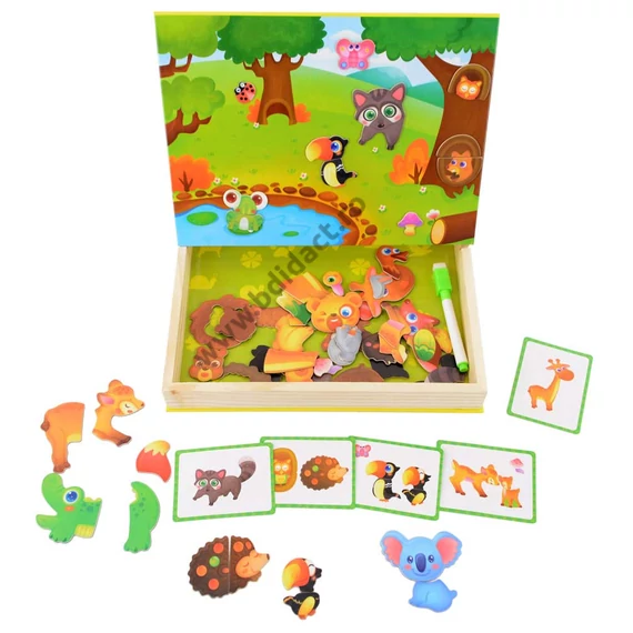 Puzzle magnetic - animale din pădure