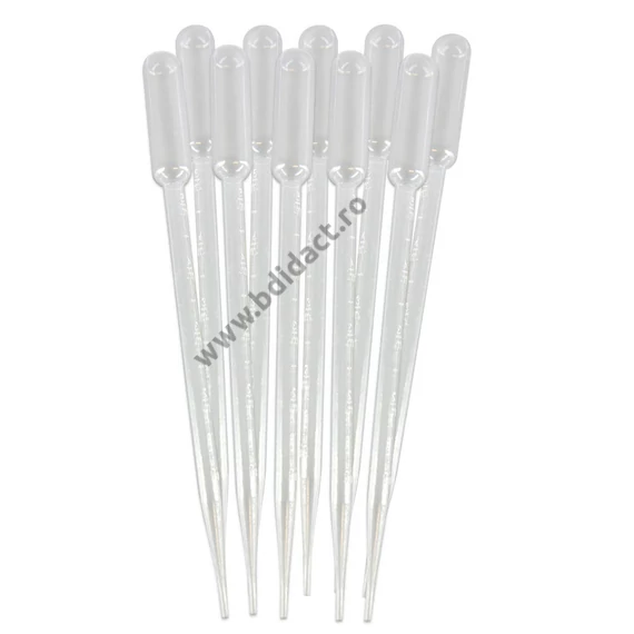 Pipetă din plastic 5 ml - set 10 buc.