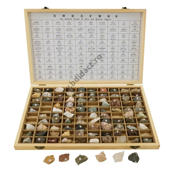 Colecție de 100 de roci – set mega școlar