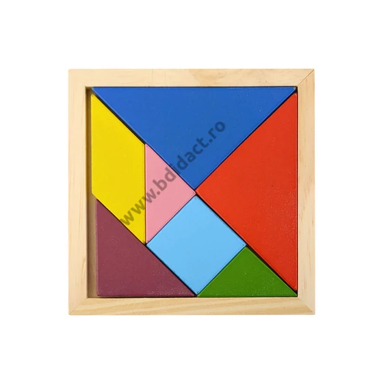 Puzzle Tangram din lemn - 7 piese