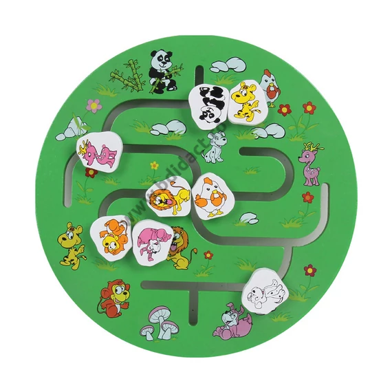 Jucărie labirint din lemn - circular - animale