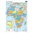 Harta fizico-geografică și principalele resurse naturale subterane din Africa. Harta politică. Duo Plus 160*120 cm
